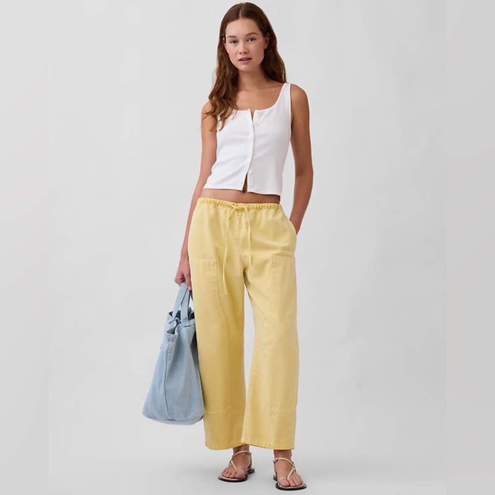 NWT! GAP Yellow Easy Double-Knee Barrel Pants - SIZE XL 🖤#877638
